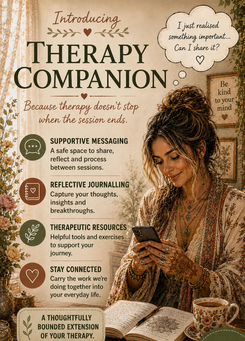 Because therapy doesn't always stop when the session ends.