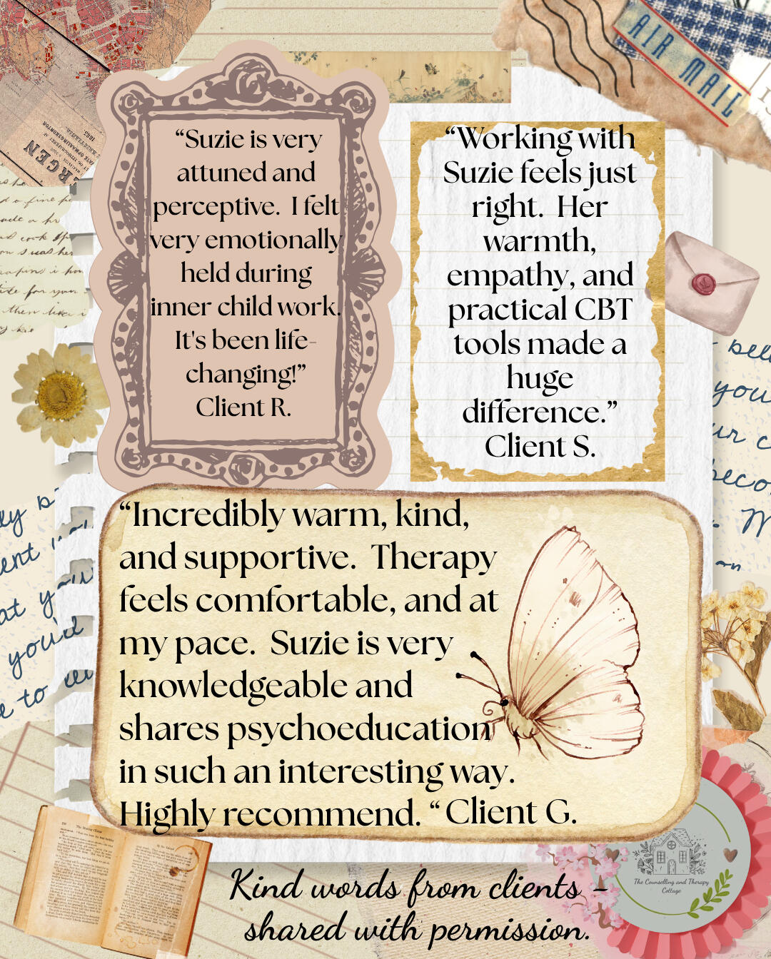 Therapy room at The Counselling and Therapy Cottage, online counselling UK.